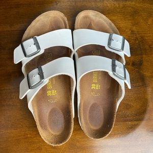 White Birkenstock Arizona - Women’s 39